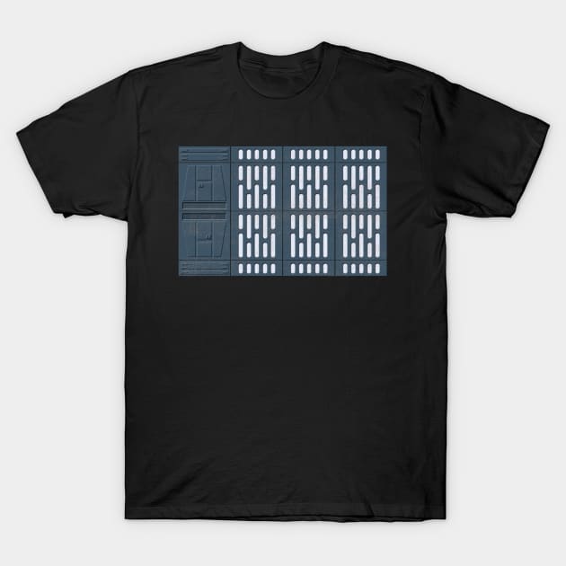 Death Star Wall T-Shirt by mikevotava